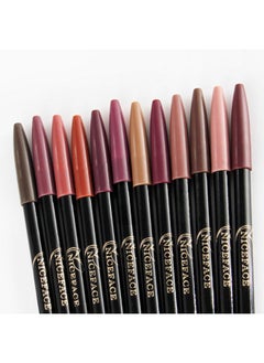 Semme Lip Liner 12Pcs/Set Waterproof Longlasting Lip Liner Pencil Lipliner Pen Makeup Cosmetic  - Image 5