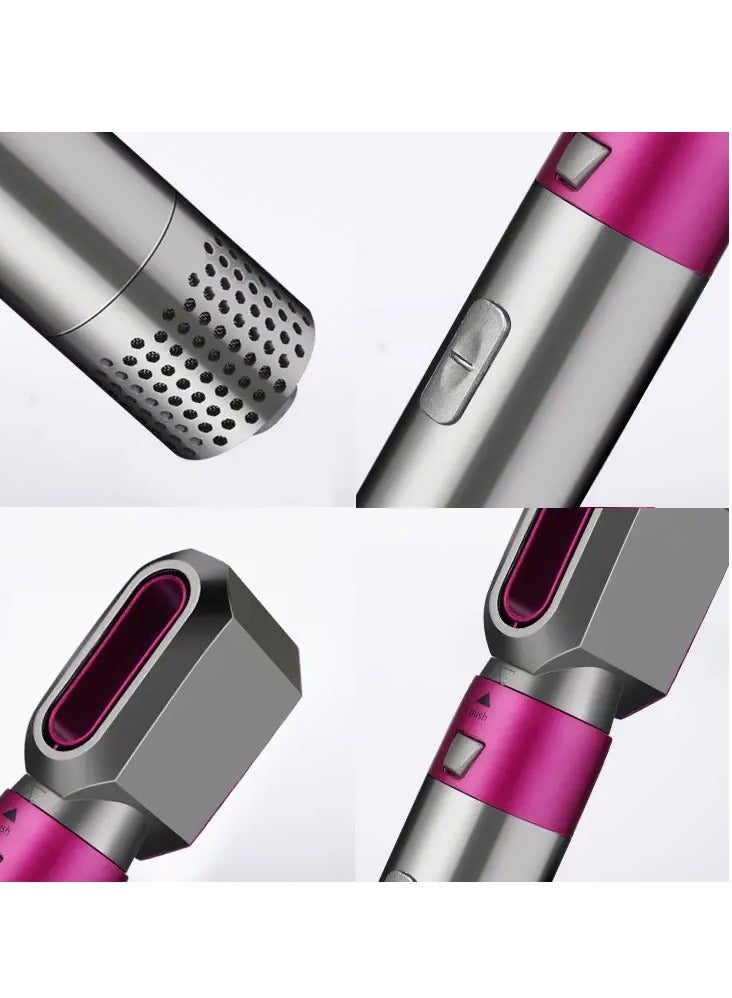 5 in 1 Electric Blow Dryer Multi Functional Hair Dryer Professional Hair Styling Curls with Detachable Head，Hair Dryer Straight Curling Stick，（5 Pcs, Rose Red） - Image 5