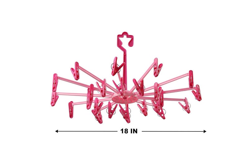 Regalo Plastic Cloth Drying Stand Hanger with Clipspegs Baby Clothes Hanger Stand Umbrellastyle24clips - Image 4