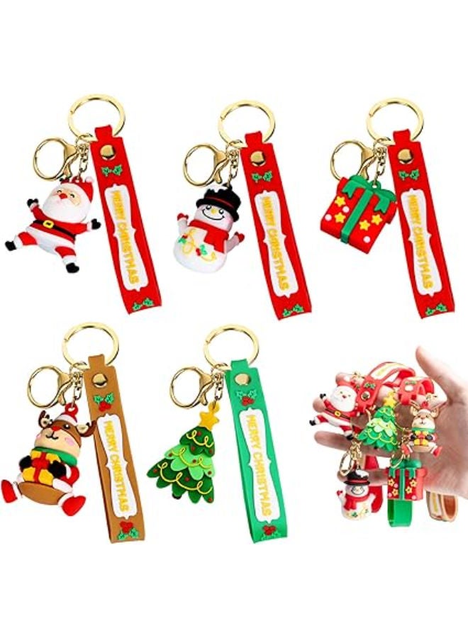 5 pieces - 3D Santa Claus Keychain - Image 1