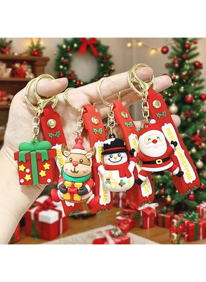 5 pieces - 3D Santa Claus Keychain - Image 2