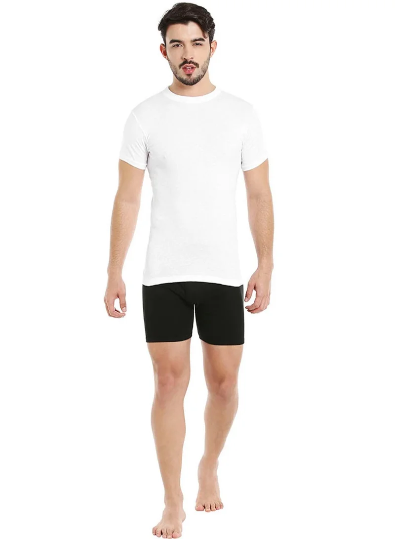BYC MEN'S O-NECK COTTON UNDERSHIRT (PACK OF 3) - WHITE