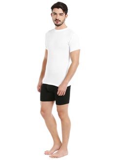 BYC MEN'S O-NECK COTTON UNDERSHIRT (PACK OF 3) - WHITE  - Image 4