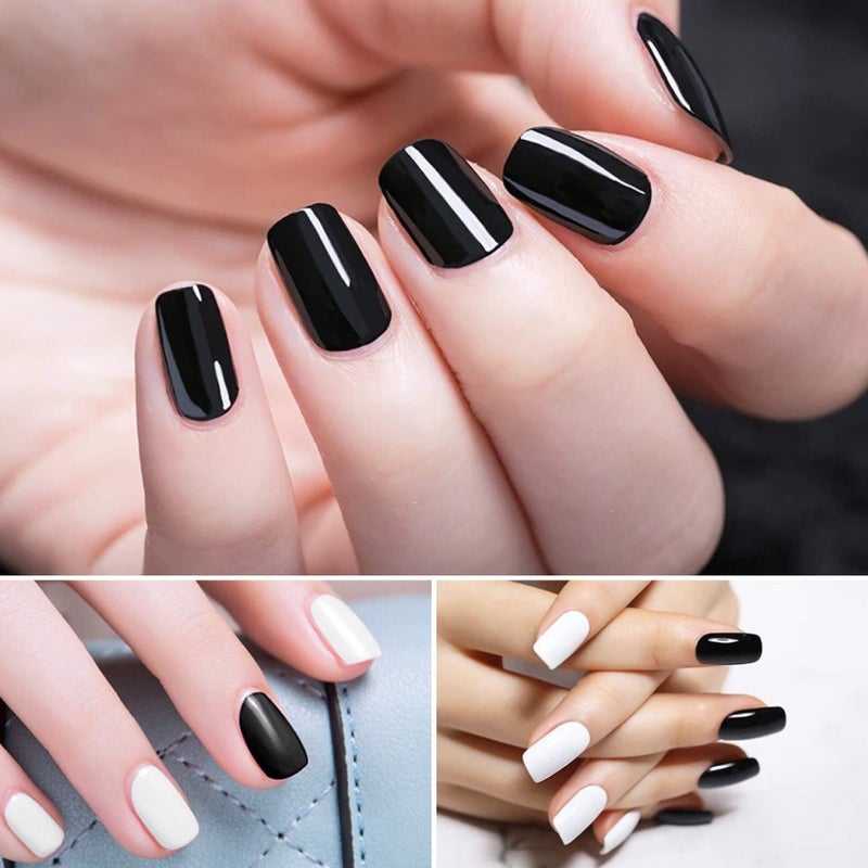 Vishine 2 Colors 15ml Nail Gel Polish Set Black Dark Red Wine Color Soak Off UV LED Varnish Long Lasting Nail Art Classic Collection - Image 5