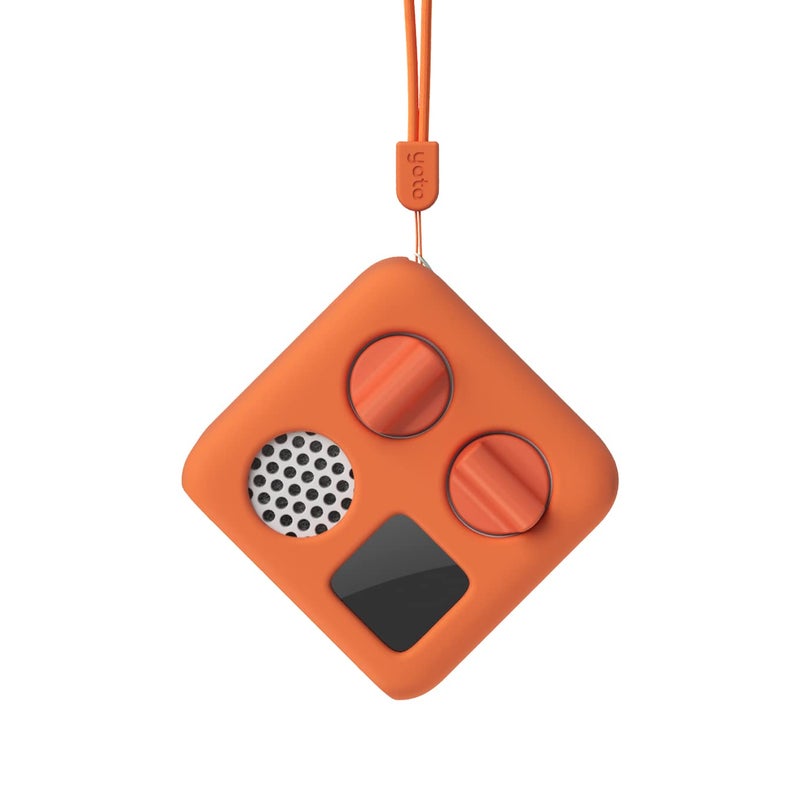 Yoto Mini Adventure Jacket in Fruit Punch (Orange) with Matching Wrist Lanyard – Accessory for Kids Mini Audio Device, Anti-Slip Silicone Skin Cover, Fitted Protective Sleeve Case - Image 1