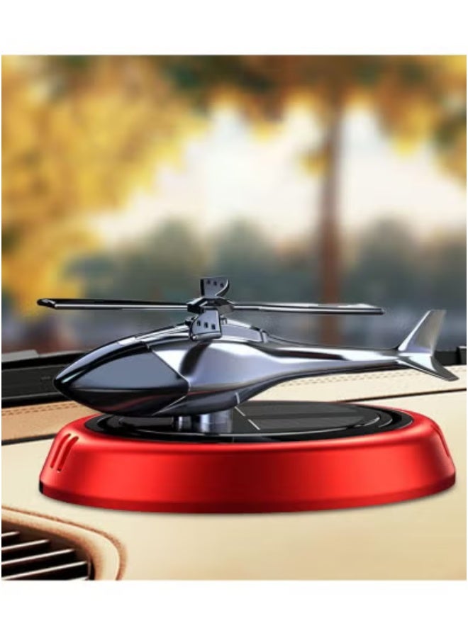 JAJEEK Car Air Freshener Helicopter Solar Rotating Diffuser – Aviation Alloy Aromatherapy Perfume for Car & Home – Solar-Powered Interior Decoration, Air Purifier & Stress Relief – Stylish Spinning Design with Essential Oil Fragrance Discs - Image 2