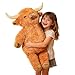 Wepop Giant Highland Cow Stuffed Animal 36in Adorable and Cuddly Big Highland Cow Plush Cattle Plushies Gifts Decoration for Christmas Birthday Valentines Baby Shower Party - Image 2