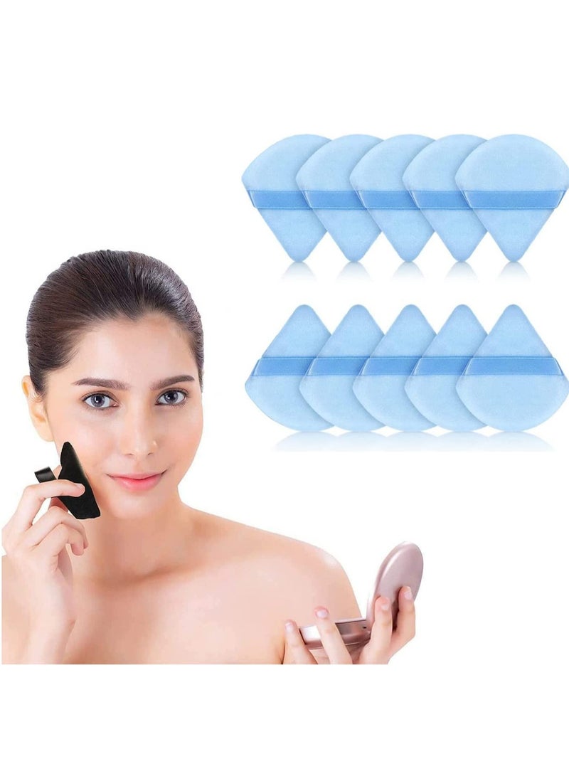 أوريتي بودرة قطنية نقية مصنوعة من قطن مخملي لتحديد منطقة تحت العينين والزوايا مع حزام 10 قطع باللون الأزرق - Image 1