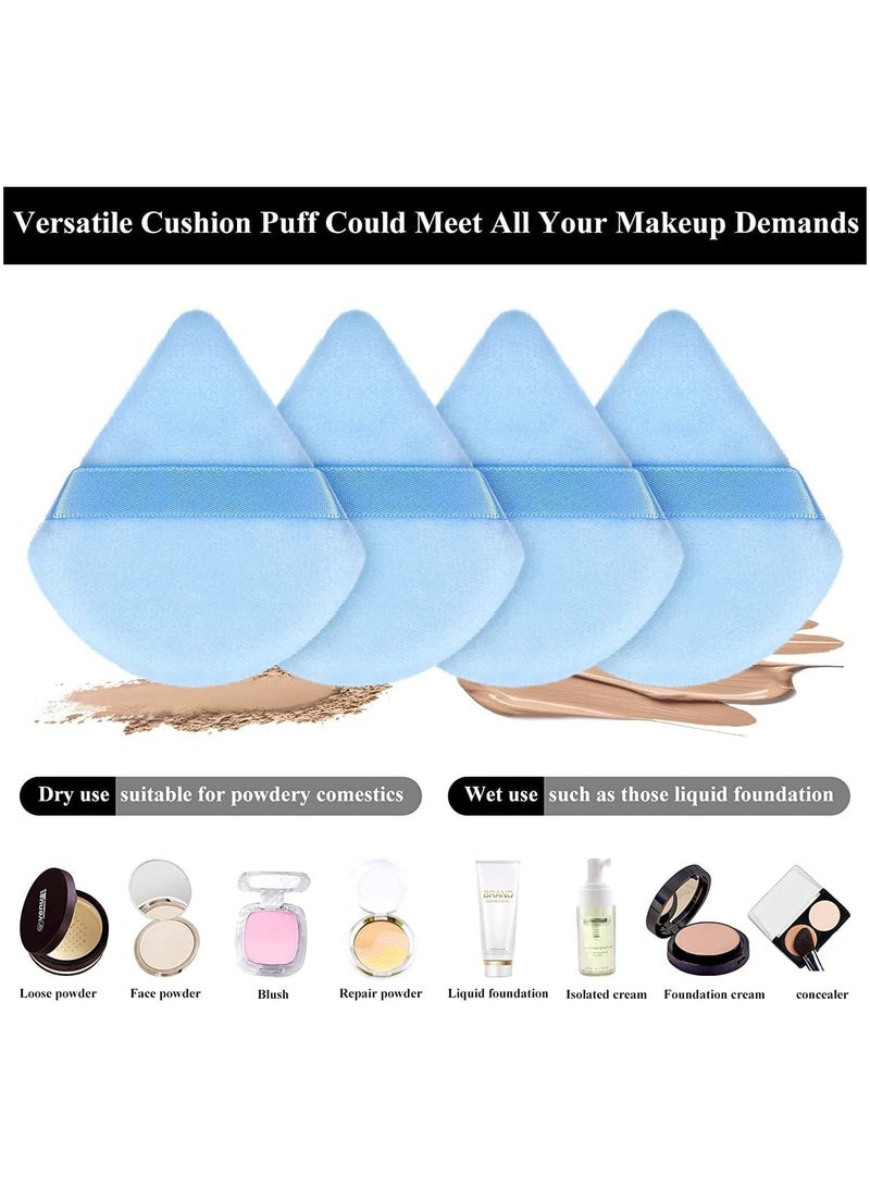 أوريتي بودرة قطنية نقية مصنوعة من قطن مخملي لتحديد منطقة تحت العينين والزوايا مع حزام 10 قطع باللون الأزرق - Image 4