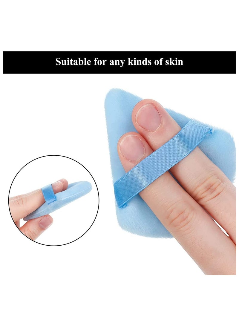 أوريتي بودرة قطنية نقية مصنوعة من قطن مخملي لتحديد منطقة تحت العينين والزوايا مع حزام 10 قطع باللون الأزرق - Image 2