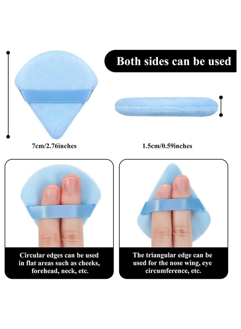 أوريتي بودرة قطنية نقية مصنوعة من قطن مخملي لتحديد منطقة تحت العينين والزوايا مع حزام 10 قطع باللون الأزرق - Image 5