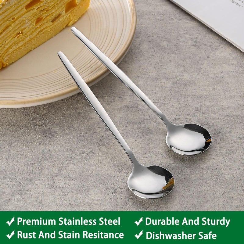 Dehov 5.1 Inches Stainless Steel Coffee & Tea Spoon,6-Piece Cute Mini Spoons For Dessert,Small Espresso Spoons For Dessert,Cute Tiny Spoon - Image 3