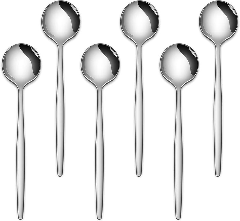 Dehov 5.1 Inches Stainless Steel Coffee & Tea Spoon,6-Piece Cute Mini Spoons For Dessert,Small Espresso Spoons For Dessert,Cute Tiny Spoon - Image 1