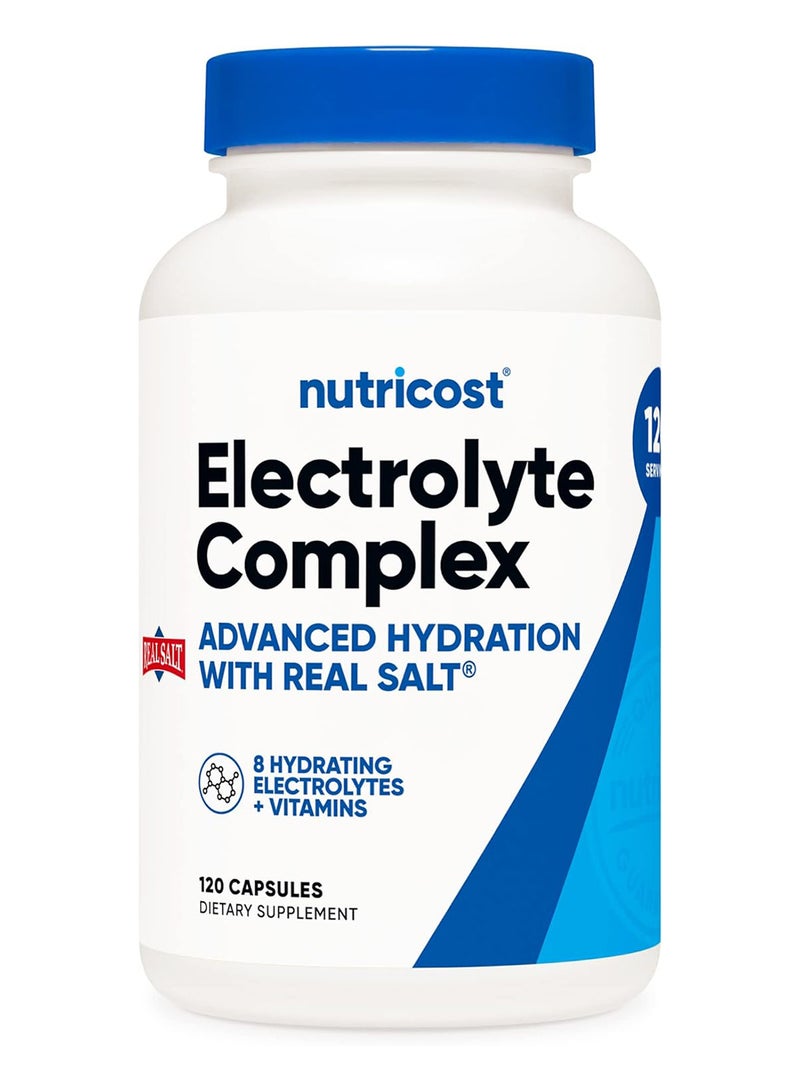 Nutricost Electrolyte Complex Advanced Hydration With Real Salt 120 Capsules - Image 1