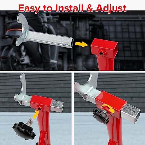 Donext Spool Lift Stand Attachments for Rear Sportbike Motorcycle Stands (Attachment ONLY), U and L-Shaped Adapter 2 Pairs - Image 5