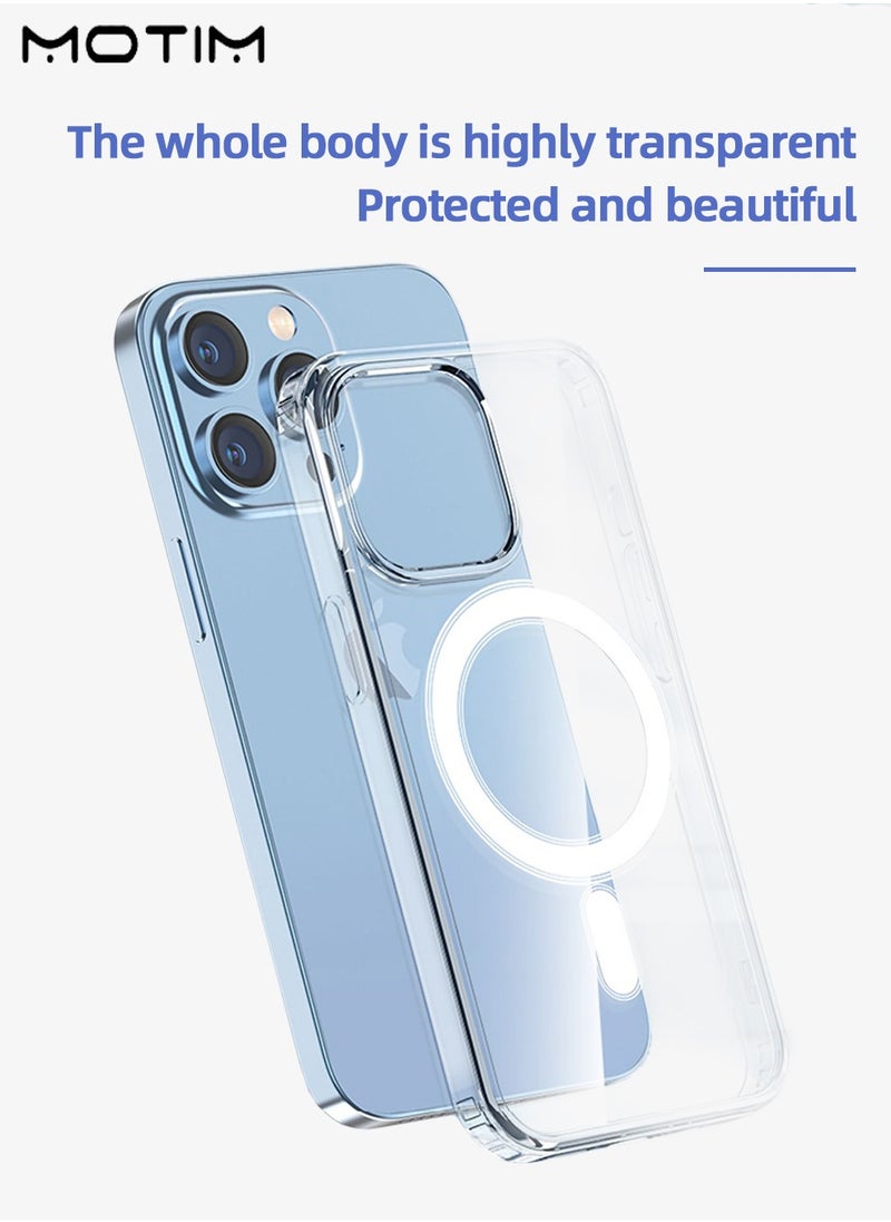 iPhone 16 Pro/16 Pro Max Magnetic Phone Case, Full Camera Lens Protector, Yellowing Resistant, Scratch-Resistant & Fingerprint Back,