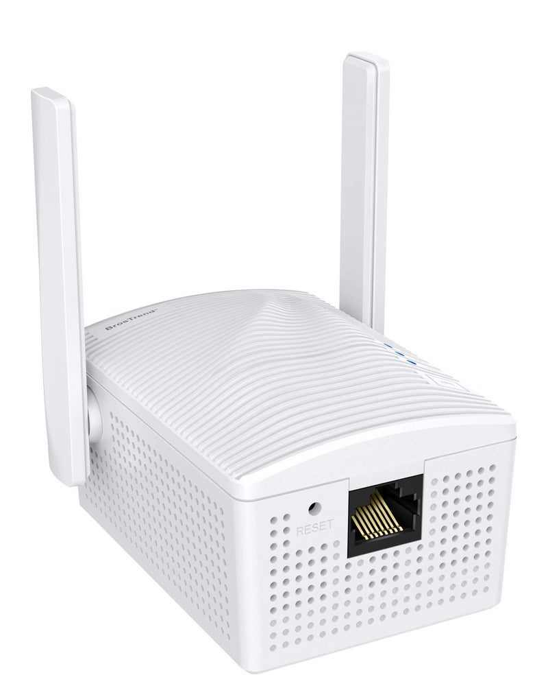 BrosTrend محول BrosTrend AC1200 من WiFi إلى Ethernet، جسر لاسلكي عالمي مزدوج النطاق بسرعة 1200 ميجابت في الثانية للطابعة، التلفاز الذكي، مشغل Blu-Ray، بلاي ستيشن، إكس بوكس، إلخ، إعداد سهل عبر WPS، توصيل جهاز سلكي بشبكة Wi-Fi - Image 1