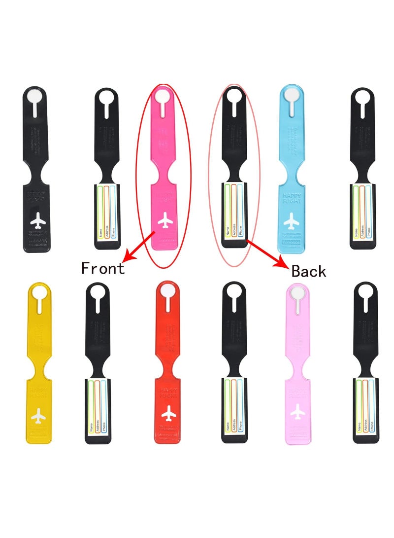 6 Pieces Luggage Tags, Travel Suitcases Baggage Identifier Tag with Information Card Paper  - Image 4