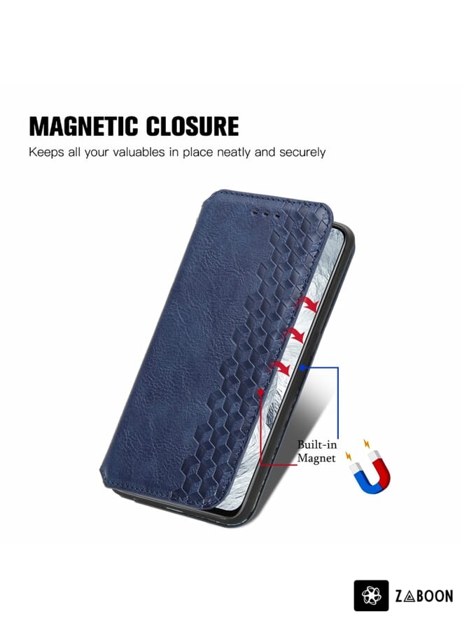 Zaboon Protective Case For OPPO Realme GT Master Cubic Grid Pressed Horizontal Flip Magnetic PU Leather Case with Holder & Card Slots & Wallet - Image 5