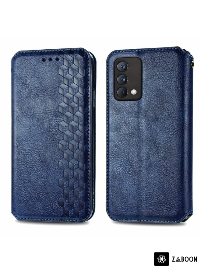 Zaboon Protective Case For OPPO Realme GT Master Cubic Grid Pressed Horizontal Flip Magnetic PU Leather Case with Holder & Card Slots & Wallet - Image 2