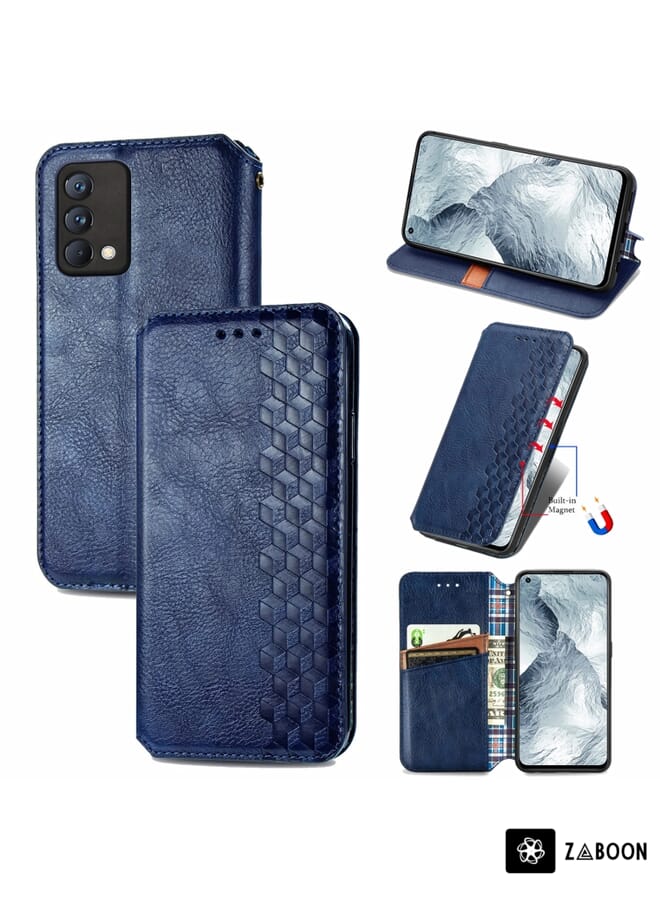 Zaboon Protective Case For OPPO Realme GT Master Cubic Grid Pressed Horizontal Flip Magnetic PU Leather Case with Holder & Card Slots & Wallet - Image 1