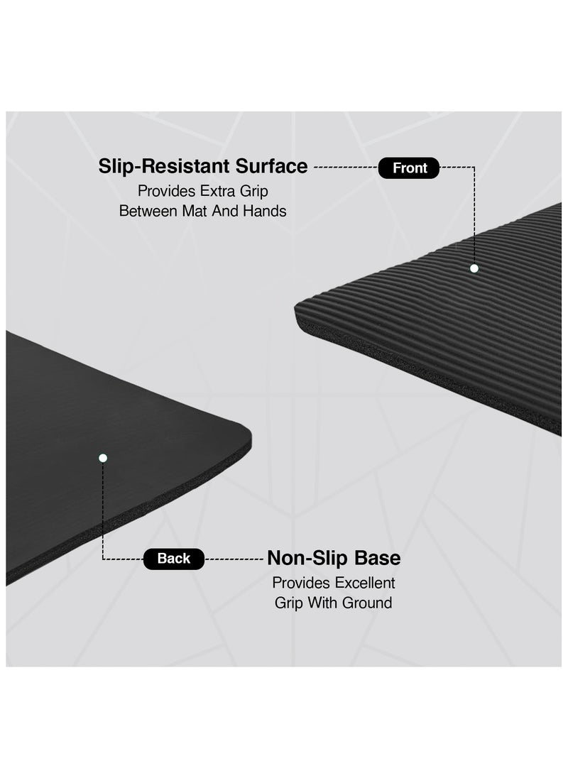 Allure Sphere Sphere Yoga Mat 10Mm Thick Double Sided Non-Slip Nbr Exercise Mat - Ideal Floor Mat For Gymnastic Pilates Fitness Workout Stretching - Training Equipment For Home Gym & Outdoor  - Image 4
