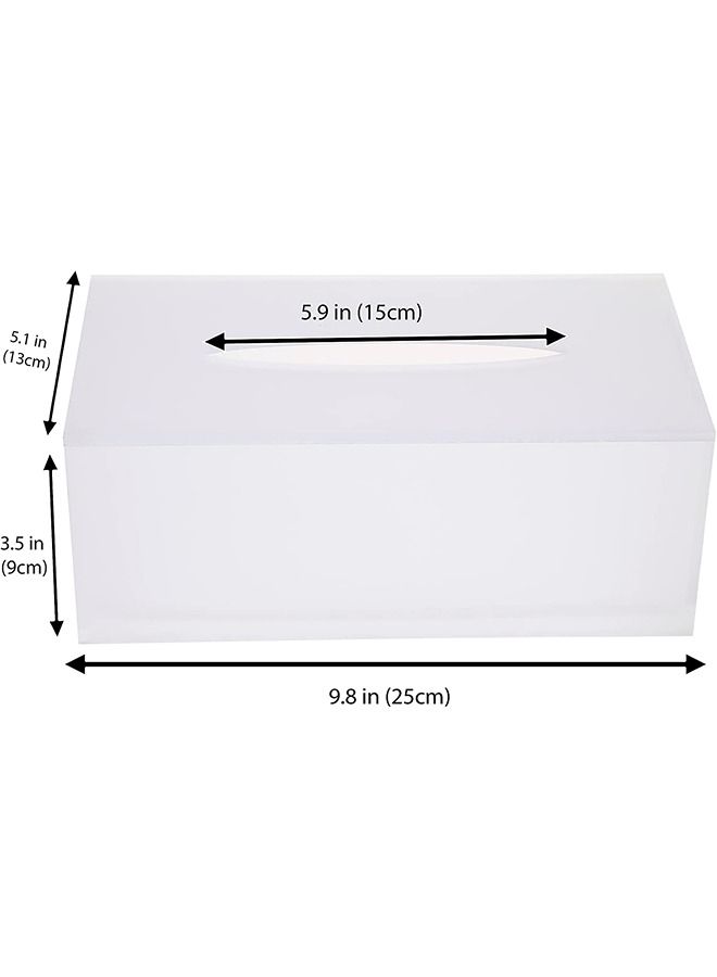LAMSIT IBDAA Acrylic Tissue Box Holder Case Storage Case Mirror Box Napkin Holder Organizer Rectangle 25x13x9 cm - Image 2