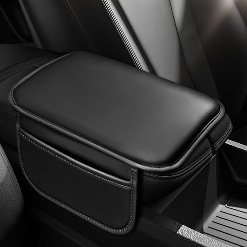 SCUARI Center Console CoverArm Rest Cover for CarCar Accessories Car Center Console CoverCenter Console Cover with Storage BagCar Interior Accessories for Most Vehicles SUV Black - Image 1