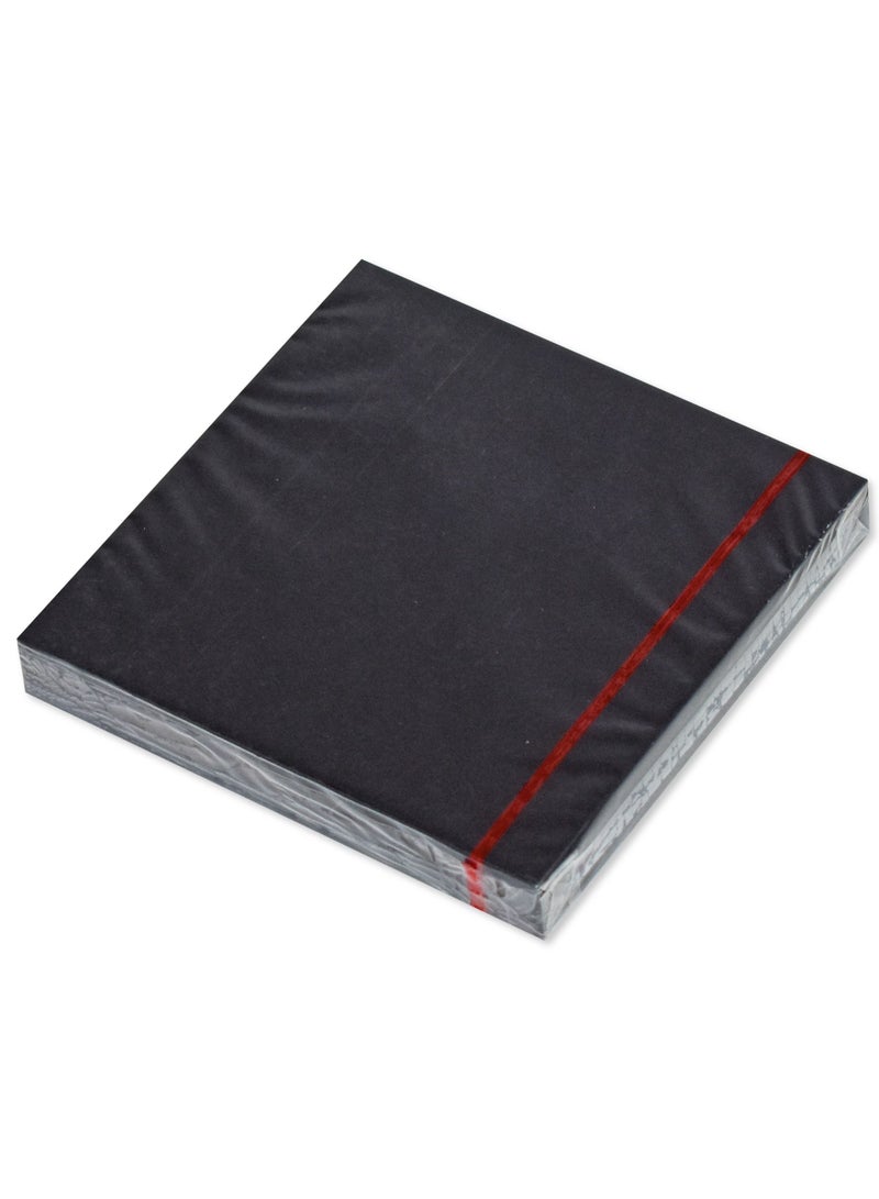 FISSticky Note Pad, 3X3 inches, Pack of 12, Black,  100 Sheets -FSPO33BK