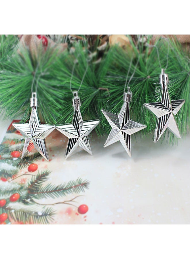 Madhoor Christmas Star Decoration Silver 6 Cm 15 Pieces - Image 1