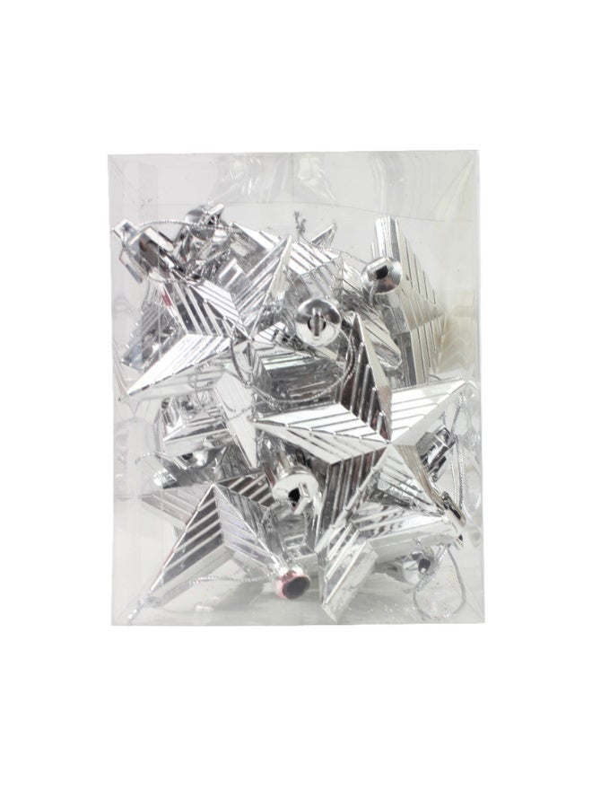 Madhoor Christmas Star Decoration Silver 6 Cm 15 Pieces - Image 2