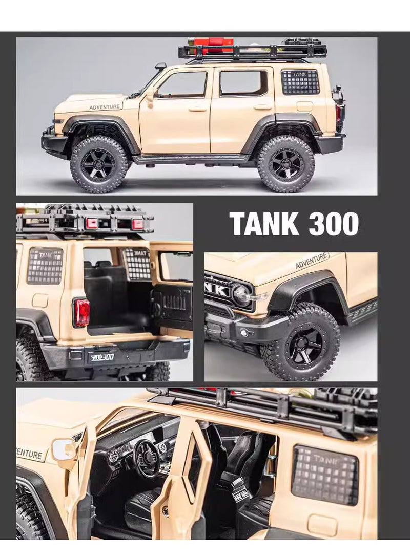 Tank 300 Car Model - Alloy Simulation Off-Road Vehicle, Children’s Toy Truck, Boy’s Collectible Decor, Exquisite Craftsmanship - Image 2
