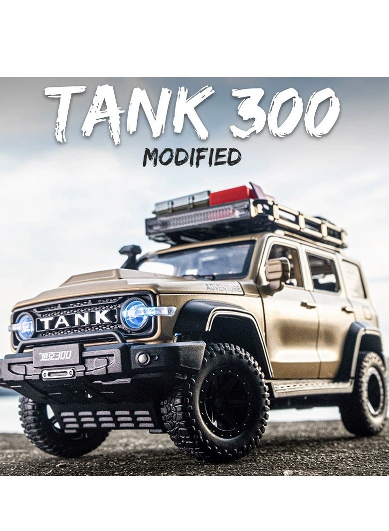 Tank 300 Car Model - Alloy Simulation Off-Road Vehicle, Children’s Toy Truck, Boy’s Collectible Decor, Exquisite Craftsmanship - Image 1