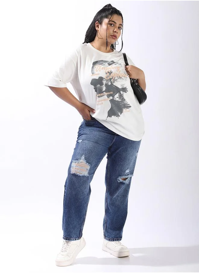 هاي ستار Blue Jeans Plain Button Woven Full High-rise for Women – Style that defines you