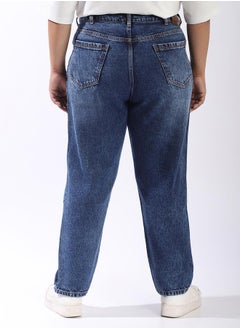 HIGH STAR Women Relaxed Mom Fit Distressed High-Rise Light Fade Jeans  - Image 5