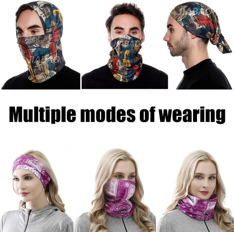 KINGREE 9PCS Outdoor Headscarves - Multi-functional Headband Headwear for Men and Women - Image 4