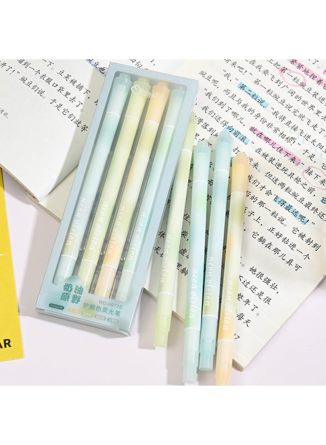 HELPS Creative High-value Double-headed Highlighter Student Eye-protecting Color Oblique-head Marker Pen Key Pen - Image 3