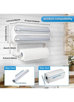 GT-Wheel 3 in 1 Food Wrap Cutter Magnetic Reusable Tin Aluminum Foil Dispenser wall mounted  - Image 4