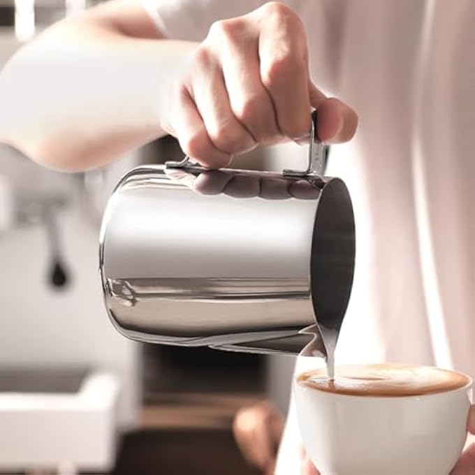 Unity Milk Frothing Jug 350Ml 12Oz Stainless Steel Milk Pitcher Cup Barista Milk Jug And Latte Decorating Art Pen For Making Coffee Cappuccino Frothing Milk Coffee Machine - Image 4