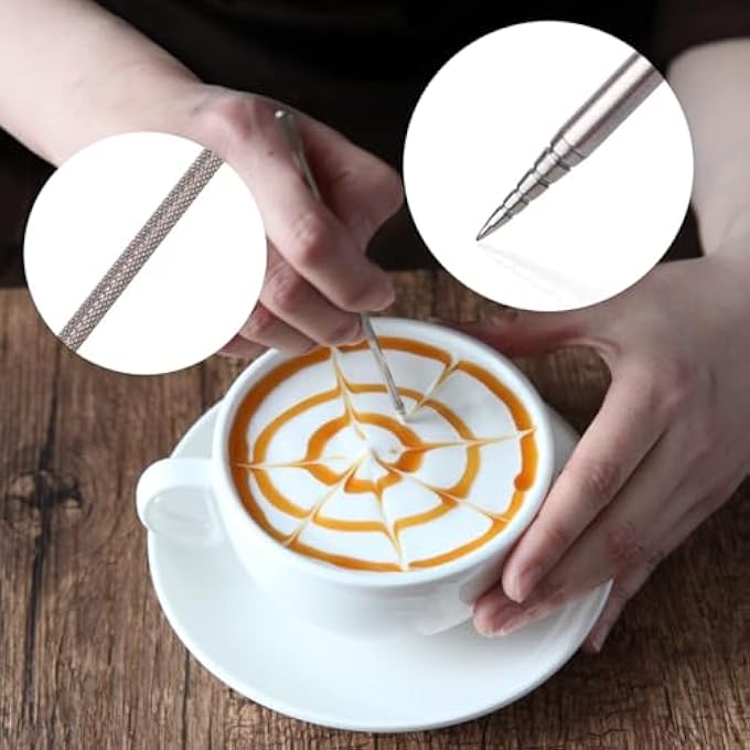 Unity Milk Frothing Jug 350Ml 12Oz Stainless Steel Milk Pitcher Cup Barista Milk Jug And Latte Decorating Art Pen For Making Coffee Cappuccino Frothing Milk Coffee Machine - Image 5