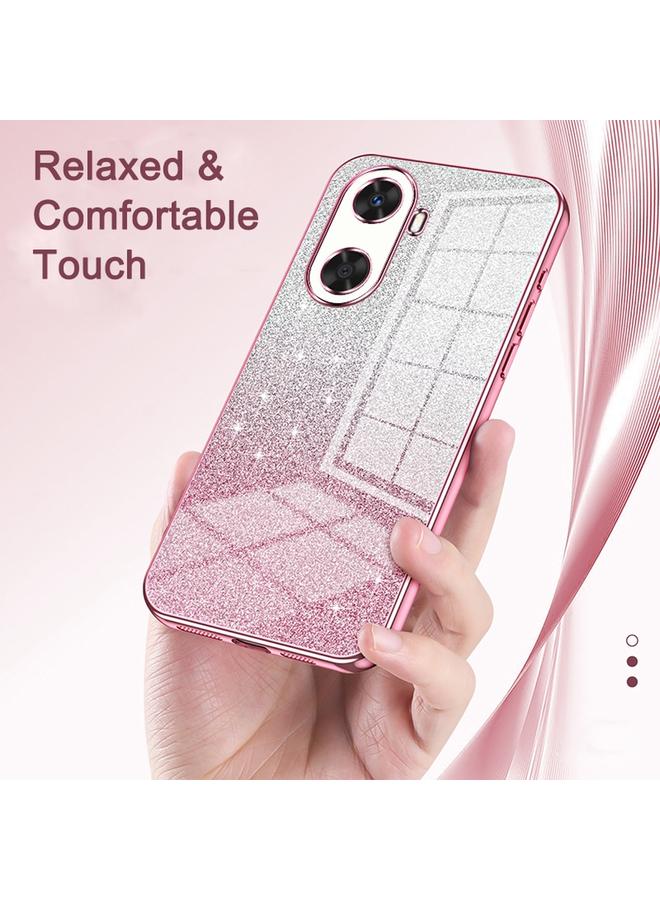 اس-توب جراب لهاتف Huawei nova 7، جراب هاتف مطلي بالكهرباء بلون مسحوق لامع متدرج - Image 5