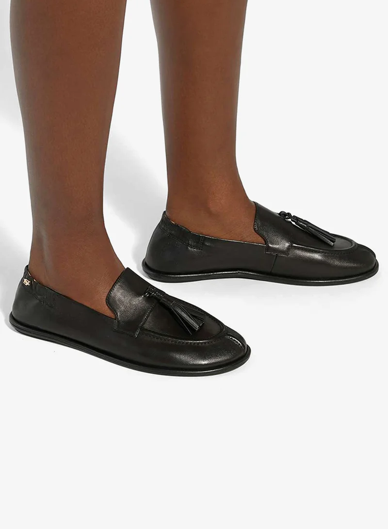 Dune London Grounding Suede Round Toe Tassel Loafers