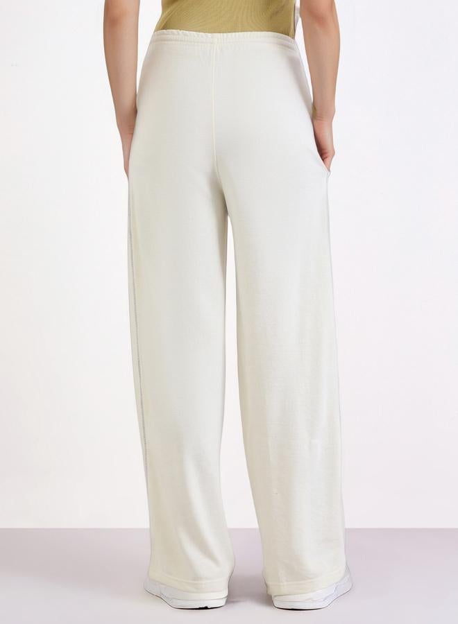 Styli Cream Placemen Prints Wide Leg Joggers - Image 4