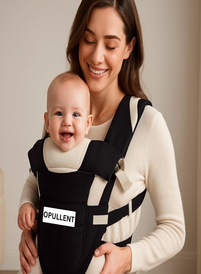 OPULLENT Premium Baby Carrier for Newborn to Toddler (0–24 Months) | Ergonomic Hip Seat Carrier with Adjustable Waist Belt & Padded Shoulder Straps | Breathable Soft Fabric | (Black-Pack of Two) - Image 5