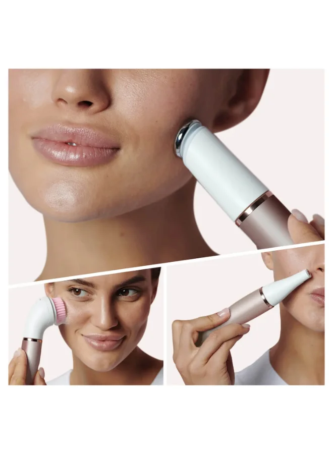 BRAUN Face SpaPro 921 3-In-1 Facial Epilating Cleansing And Skin Toning System With 5 Extras Gold
