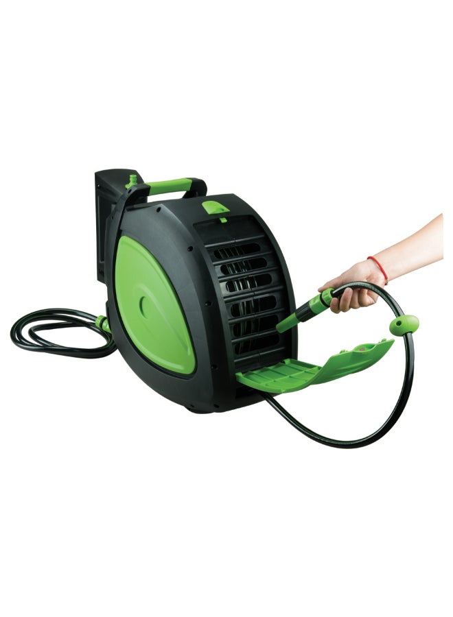 دي أيه واي إي بكرة خرطوم حديقة بلف أوتوماتيكي أسود وأخضر 30 متر DY6607W30 - Image 2