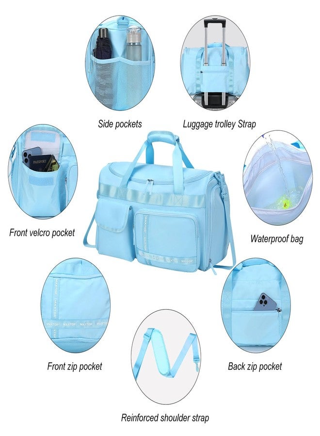 MAXTOP Gym Bag for Women Sports Duffel Bags Carry On Tote Weekender Overnight Bag Large Capacity Duffle Bag With Shoe Compartment,Gym Tote Bag with Dry and Wet Separation - Image 5
