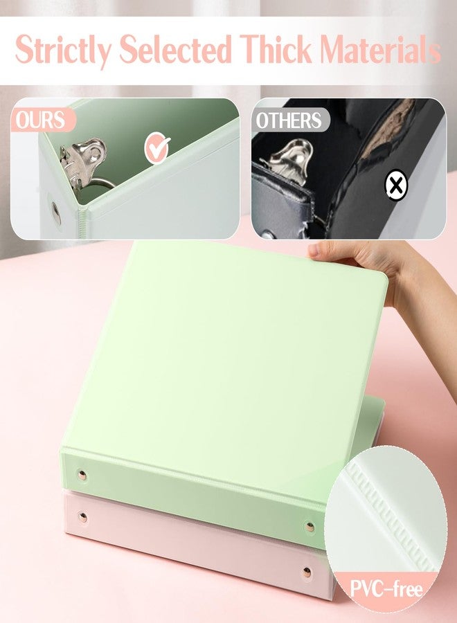 Deli 1-inch 3 Ring Binder with 2 Interior Pockets, 175 Sheets Capacity, 1 inch Binders fits 11" x 8.5" US Letter Size, Assorted 6 Pastel Colors, 6 Pack - Image 5