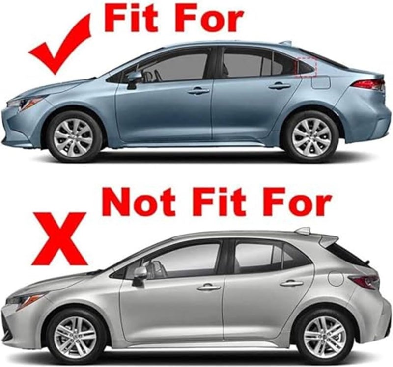 QASULER Car Rear Louver Window Cover for Toyota Corolla - Image 2