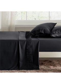 Bedsure Bedsure California King Sheets Black - Soft Sheets for California King Size Bed, 4 Pieces Hotel Luxury California King Sheet Sets, Easy Care Polyester Microfiber Cooling Bed Sheet Set  - Image 2